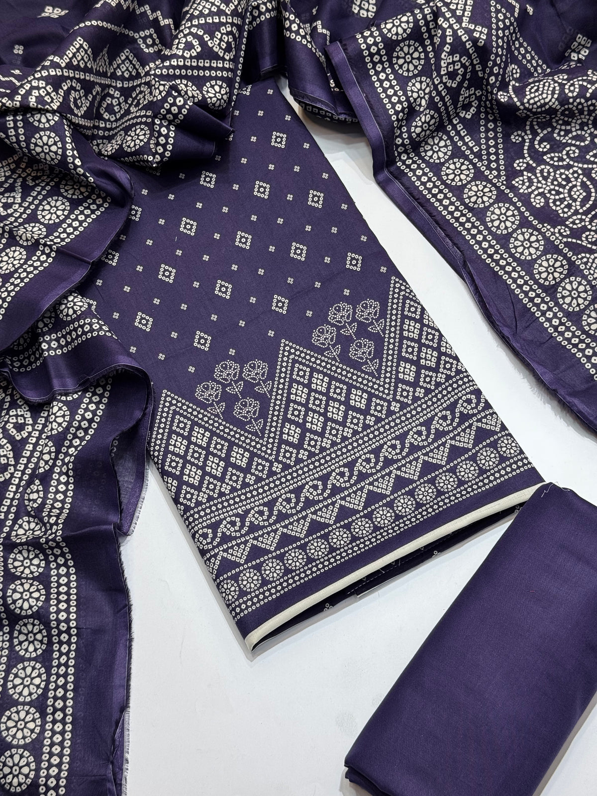 Bin Saeed Printed Lawn Unstitched 3 Piece Suit - D-78