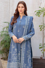 Lakhany Printed Pashmina Unstitched 3 Piece Suit,D-23