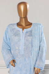 Bin Saeed Stitched 3 Piece Luxury White & White Emb Collection'2026-NSM-2571
