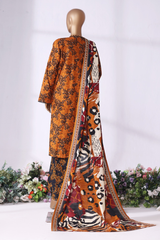 Bin Saeed Stitched 3 Piece Exclusive Printed Khaddar Vol-08 Collection'2025-WK-2523-Black