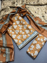 Bin Saeed Printed Lawn Unstitched 3 Piece Suit - D-81