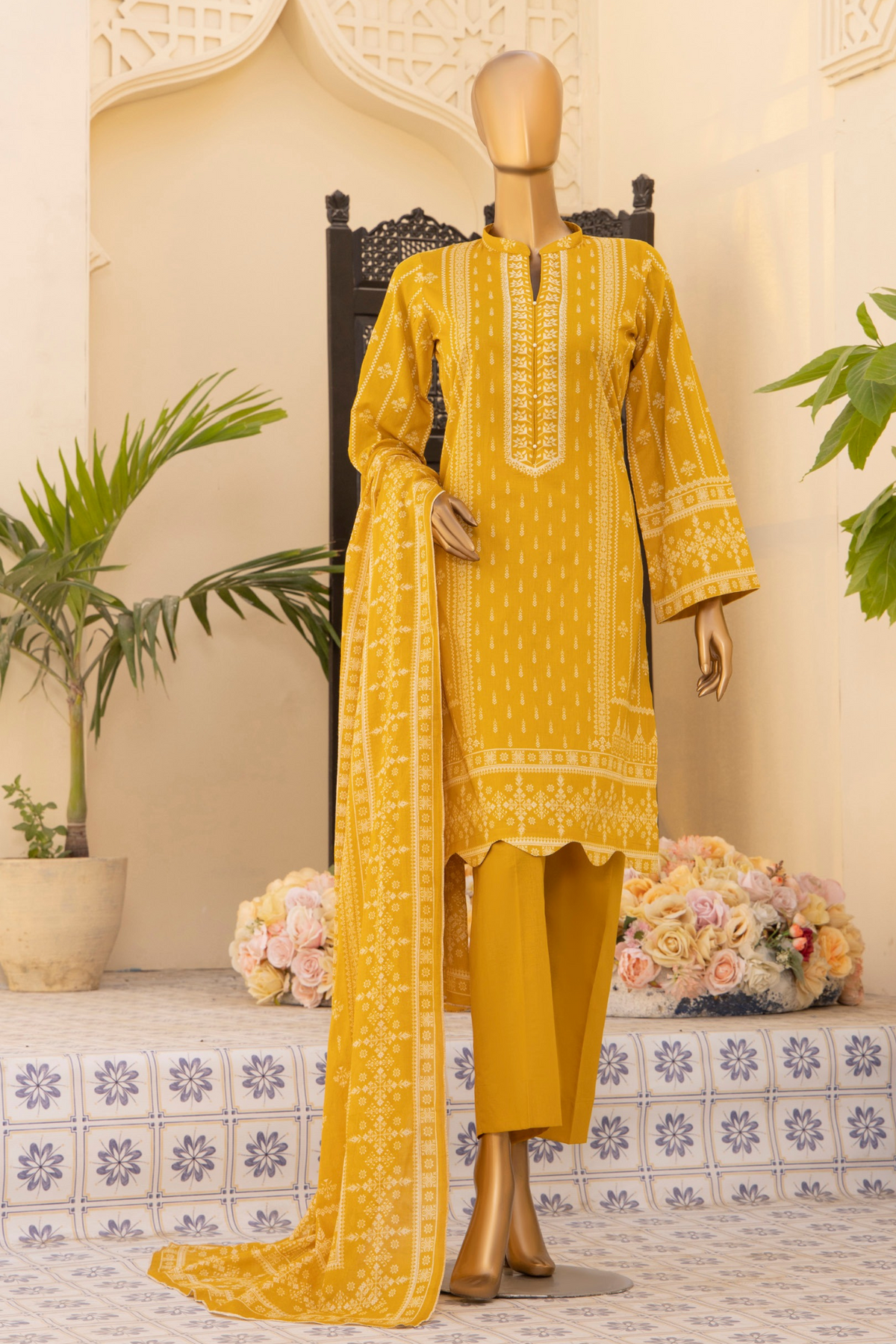 Safina digital printed lawn d-03