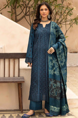 Mahees Aqidah embroidered lawn with jacquard shawl Riaz arts d-03