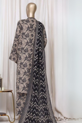 Bin Saeed Stitched 3 Piece Printed Cotton Vol-01 Collection'2025-WC-2374-Grey
