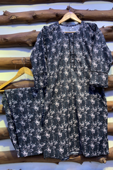 2-Piece Printed Cord Set – Stylish Casual Wear | D-06