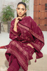 Lakhany Printed Pashmina Unstitched 3 Piece Suit,D-16