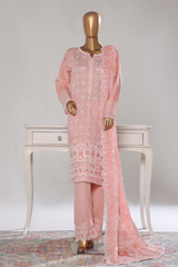Bin Saeed Stitched 3 Piece Luxury White & White Emb Collection'2026-NSM-2576