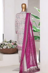 Bin Saeed Stitched 3 Piece Exclusive Printed Khaddar Vol-15 Collection'2025-WK-2669-pink