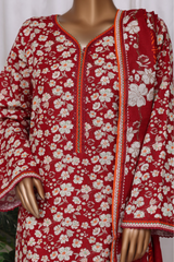 Bin Saeed Stitched 3 Piece Printed Vol-02 Collection'2025-WK-2391-RED