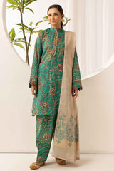printed lawn with jacquard dupatta D-02