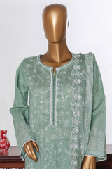 Bin Saeed Stitched 3 Piece Luxury White & White Emb Collection'2026-NSM-2584