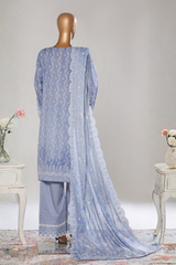 Bin Saeed Stitched 3 Piece Luxury White & White Emb Collection'2026-NSM-2583