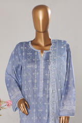 Bin Saeed Stitched 3 Piece Luxury White & White Emb Collection'2026-NSM-2583