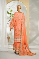 Bin Saeed Stitched 3 Piece Exclusive Printed Lawn Vol-01 Collection'2026-LSM-2703 PINK