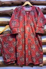 2-Piece Printed Cord Set – Stylish Casual Wear | D-08