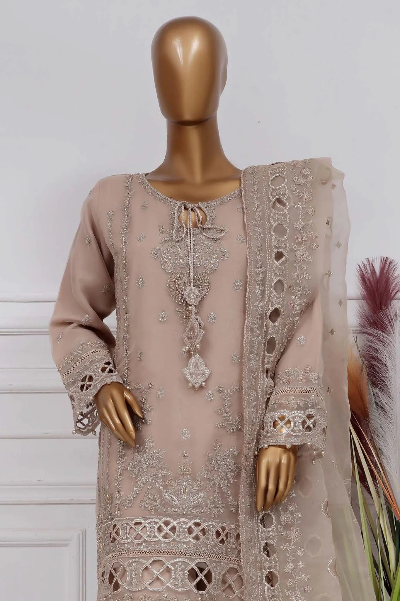 Mahpara by Sada Bahar Stitched 3 Piece Festive Formals Vol-15 Collection-B-32-Skin