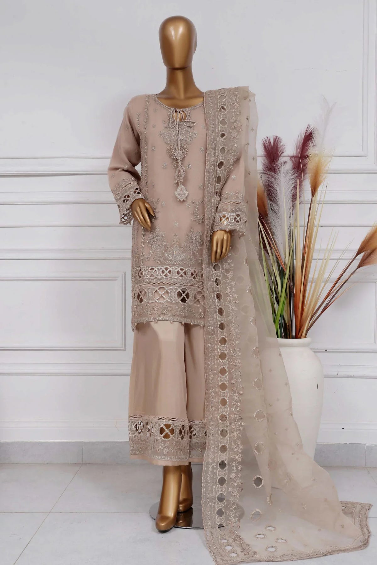Mahpara by Sada Bahar Stitched 3 Piece Festive Formals Vol-15 Collection-B-32-Skin