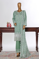 Bin Saeed Stitched 3 Piece Luxury White & White Emb Collection'2026-NSM-2584