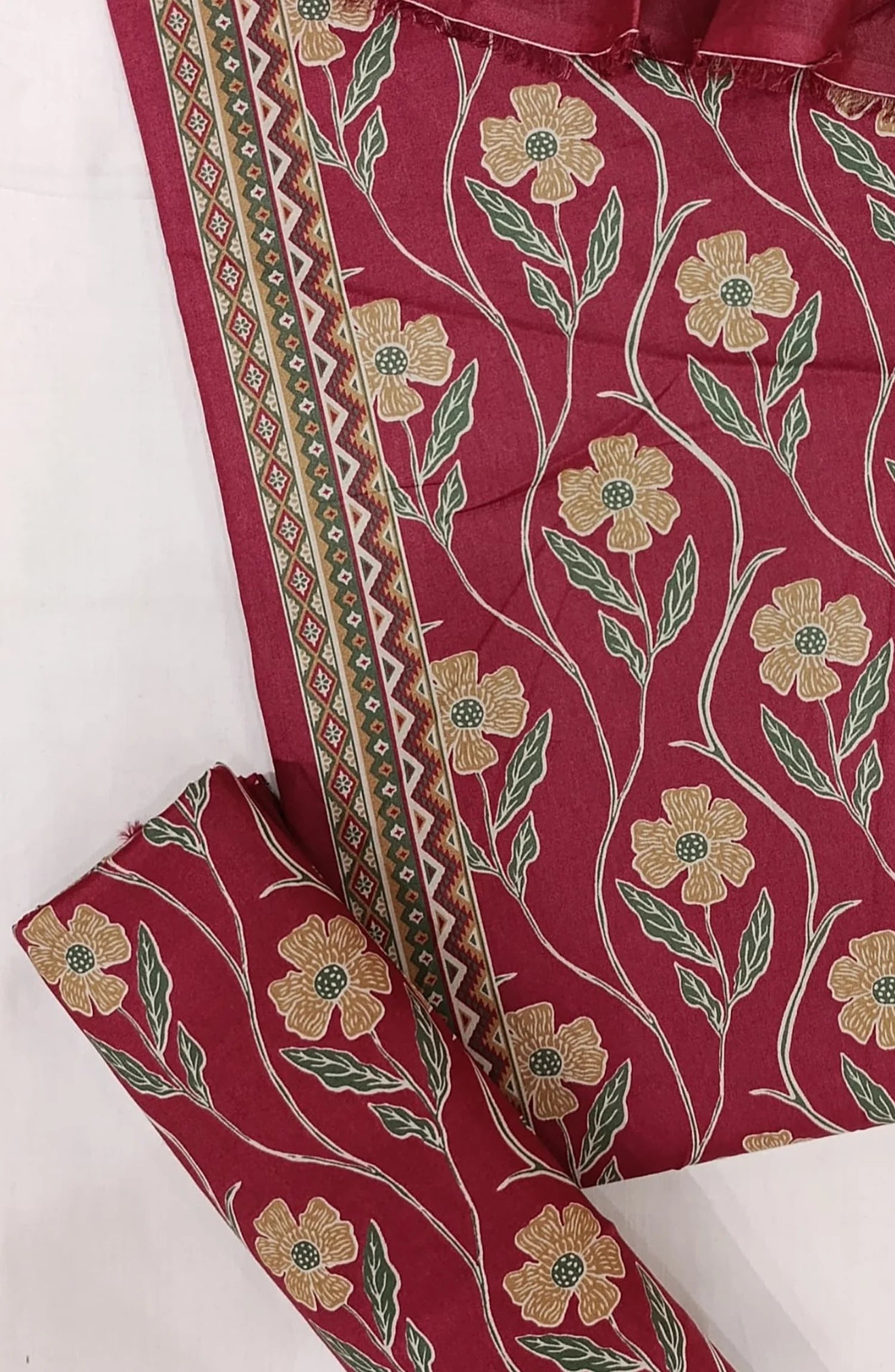 Bin Saeed Digital Printed Cotton Cambric Unstitched 3 Piece Suit - Design-15 - BS25DCC - pink - Summer Collection