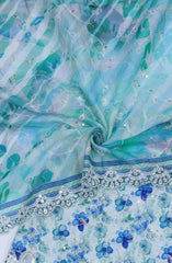 Bin Saeed Embroidered Cambric Unstitched 3 Piece Suit - Design-04 - BS25CMB - Blue - Summer Collection