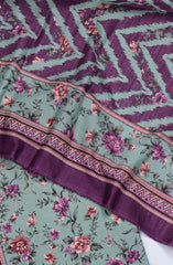 Bin Saeed Printed Khaddar Unstitched 3 Piece Suit - Design-4 - BS25KHD - Green - Winter Collection