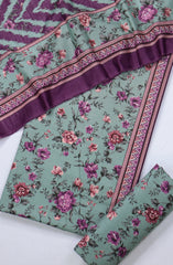 Bin Saeed Printed Khaddar Unstitched 3 Piece Suit - Design-4 - BS25KHD - Green - Winter Collection