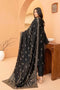 Deep Black 3pc - Embroidered Dhanak Dress ainalif