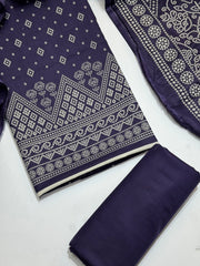 Bin Saeed Printed Lawn Unstitched 3 Piece Suit - D-78