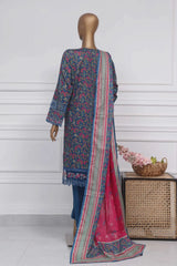 New Raya By Sada Bahar Stitched 3 Piece Festive Emb Lawn Collection-AS-1012-Blue