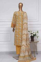 Raya By Sada Bahar Stitched 3 Piece Festive Emb Lawn Collection-AS-1013-Yellow