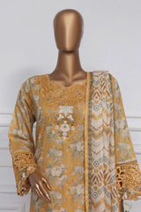 Raya By Sada Bahar Stitched 3 Piece Festive Emb Lawn Collection-AS-1013-Yellow