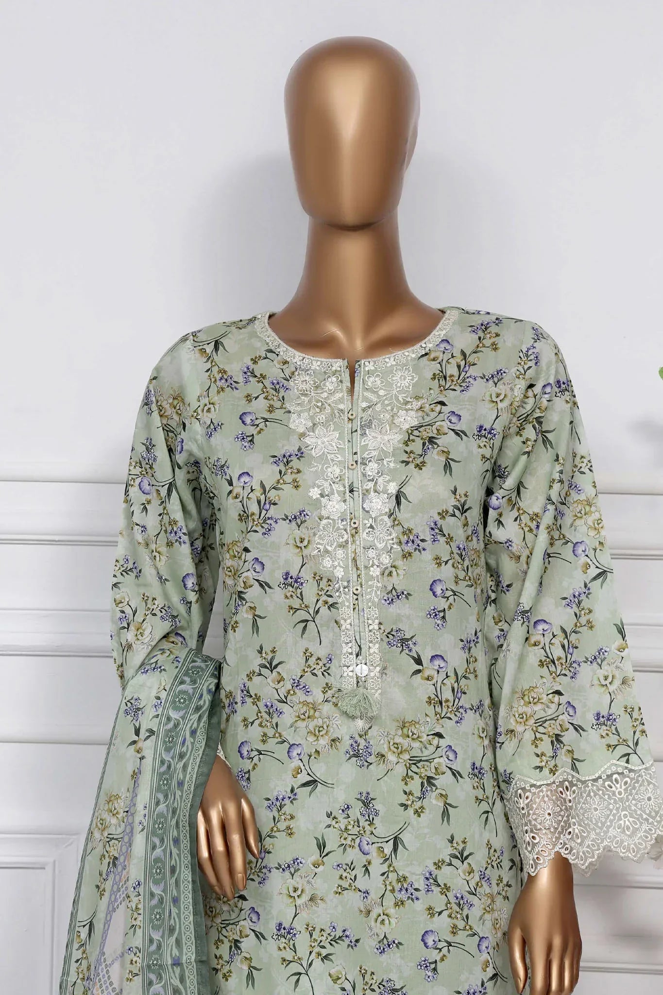 Raya By Sada Bahar Stitched 3 Piece Festive Emb Lawn Collection-AS-1014-Pista