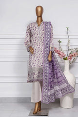 Raya By Sada Bahar Stitched 3 Piece Festive Emb Lawn Collection-AS-1015-Purple
