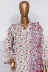 Raya By Sada Bahar Stitched 3 Piece Festive Emb Lawn Collection-AS-1020-Skin