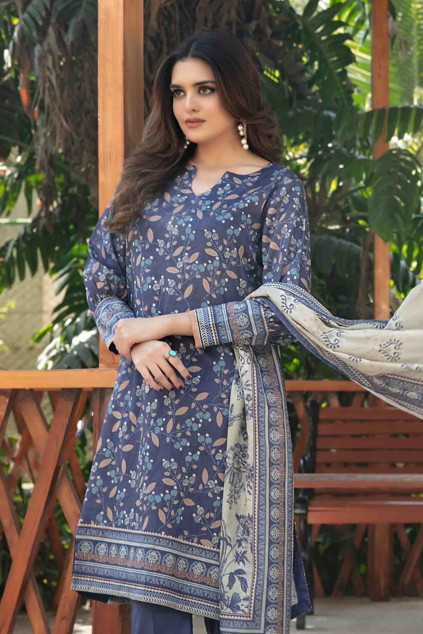Aneira By Tawakkal Unstitched 3 Piece Digital Print Slub Lawn Collection-D-1411