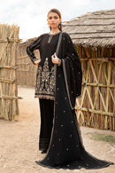 3 Piece Unstitched Printed Linen Suit | MPT-2403-B maria b