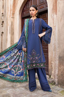 3 Piece Unstitched Printed Linen Suit | MPT-2405-A maria b