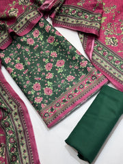 Bin Saeed Printed Lawn Unstitched 3 Piece Suit - D-70