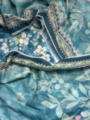 Bin Saeed Printed Lawn Unstitched 3 Piece Suit - D-74