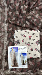 Safina 3pcs unstitched Slub khaddar/cotton 015-A