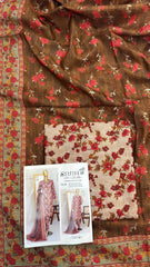 Safina 3pcs unstitched Slub khaddar/cotton 014-B