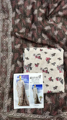 Safina 3pcs unstitched Slub khaddar/cotton 015-A