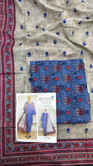 Safina 3pcs unstitched khaddar/cotton 001-B