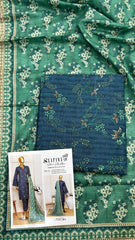 Safina 3pcs unstitched Slub khaddar/cotton 011-A