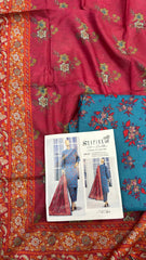 Safina 3pcs unstitched Slub khaddar/cotton 002-b