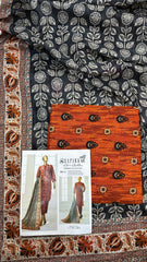 Safina 3pcs unstitched Slub khaddar/cotton 006-A