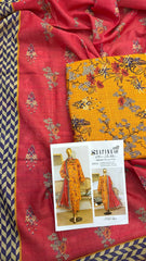 Safina 3pcs unstitched Slub khaddar/cotton 019-A