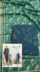 Safina 3pcs unstitched Slub khaddar/cotton 011-A