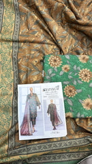 Safina 3pcs unstitched Slub khaddar/cotton 016-C