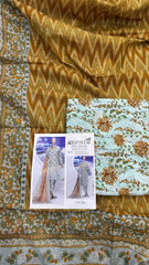 Safina 3pcs unstitched Slub khaddar/cotton 010-B